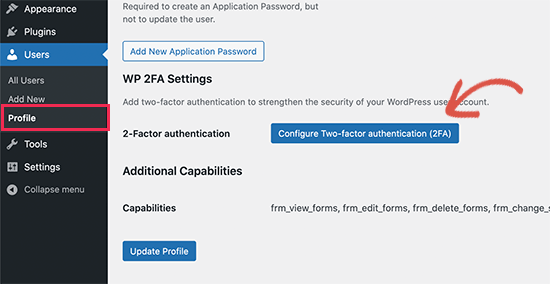 Two-Factor Authentication of Web Fixer Pro